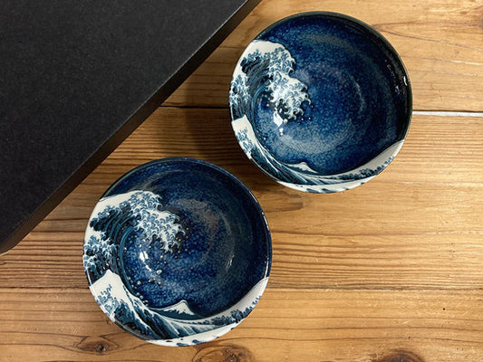 Hokusai rice bowls BOWL BOWLS GIFT SETS MINO CERAMIC NEW RICE BOWLS SOUP BOWLS